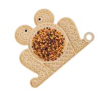 Duroecsain Coussin pour Chien, Tapis à lécher Chiot - Frog Forme Lick Bowl avec ventouses pour Chiens, Plateau d'alimentation Lent, sans Glissement, Plaisir interactif