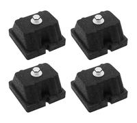 Duroecsain Coussinets anti-vibrations, 4 pièces en caoutchouc pour réduction du bruit et des vibrations pour pompe à chaleur, isolation pour montage de climatisation, pompe à chaleur et condensateurs,