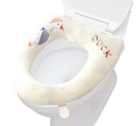 Duroecsain Coussinets pour housses de siège de toilettes - Jolies housses rembourrées en forme de canard - Avec poignée, lavable en machine, extensible, plus épais, installation facile, coussin en