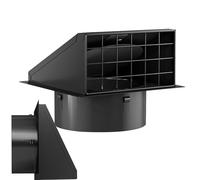 Duroecsain Couvercle pour prise d'air Séchoir extérieur, couverture de 10 cm avec grille amovible, rabat anti-retour rembourré, bouclier en acier inoxydable pour grenier