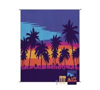 Duroecsain Couverture de pique-nique de plage, couverture de pique-nique portable, tapis de plage imperméable, 200 x 180 cm, tapis de camping léger avec 4 poches d'angle et 4 stylos, tapis de