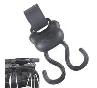 Duroecsain Crochets pour poussette, clips de poussette | Double réglage de boucle réglable Cartoon Bear Carabiner Clip | Accessoires pour poussettes d'extérieur qui ne sont pas des fournitures