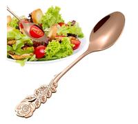 Duroecsain Cuillères de table, cuillères à café en acier inoxydable | Cuillère avec poignée en métal | Cuillère élégante à thé et café, cuillères à café avec poignée en acier inoxydable pour