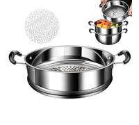 Duroecsain Cuiseur vapeur en acier inoxydable pour petits pains, fruits de mer, œufs, fibres et soupe maison