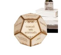 Duroecsain Dé à 12 faces en bois - Dés polyédriques pour jeux et cadeaux de fête - Assistant pour les décisions de jeux de société, voyages, maison et école