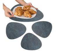 Duroecsain Dessous de plat pour table à manger | 4 pièces en cuir, décoration moderne pour maison, appartement, mariage, magasin, restaurant, fête, décoration intérieure