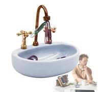 Duroecsain Distributeur d'agrafes de robinet, organisateur d'agrafes | Distributeur de punaises de meubles miniatures - Distributeur de table de meubles miniature d'agrafes pour fournitures pour