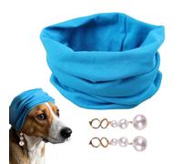 Duroecsain Dog Bandana, Dog Bandanas,Bandanas chiot bandana avec boucles d'oreilles en perles - PROPRIET CONTRO CONTALE, paire élastique pour accessoires de cheveux de compagnie