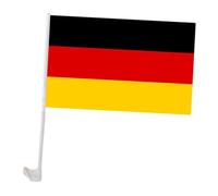 Duroecsain Drapeau de l'Allemagne, petit drapeau allemand | Drapeau de voiture de l'Allemagne de 1 x 1,5 pieds avec mât - Drapeau extérieur à l'épreuve des drapeaux de voiture pour fenêtre décoration