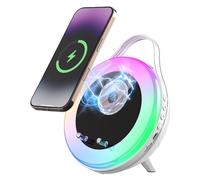 Duroecsain Enceinte sans Fil À Induction | Charge Rapide Capteur RGB Support Audio Téléphone | Enceinte de Charge par Induction pour Téléphone - pour Le Bureau à Domicile, Salon, Appartement, dortoir