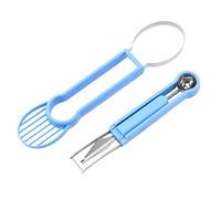 Duroecsain Ensemble d'outils de sculpture de fruits, Ensemble d'outils de sculpture de fruits 3 en 1 taille pastèque, Outils portatifs de sculpture de fruits Éplucheur pour trancheuse pour