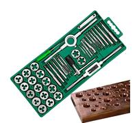 Duroecsain Ensembles de touches et de mourir, filetages de vis métriques - 40x réparation de fil grossier et toucher fin et moule ensemble avec poignées complètes, accessoires - Kit d'outils de