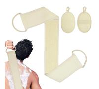Duroecsain Éponge Naturelle Luffa, Éponge de Douche Végétale Douce, Réutilisable Texturé Lavable Extra Doux pour Spa Douche Dos Vaisselle Nettoyage Cuisine