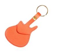 Duroecsain Étui de rangement pour pick de guitare, porte-clés/porte-clés/étui de rangement en cuir synthétique pour lecteurs de musique, collectionneurs, Orange, Voir description, Voir description