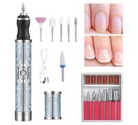 Duroecsain Exercice électrique pour les ongles, de manucure - Ensemble de forage sans fil pour les ongles | Débris de vernis en gel, outil de pédicure à faible bruit, outils de ongles à main pour les