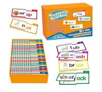 Duroecsain Familles de mots Cartes Flash, Mots de Vue Cartes Flash Kindergarten,Word Family Build Lire Livre d'activités de rime - Apprenez à lire les phoniques, Letter Sounds Sight
