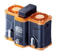 Duroecsain Fan de clip de cou, ventilateur de vie extérieure,Climatiseur de refroidissement clip à double sortie d'air avec affichage numérique LED - Fournitures électriques extérieures portables IPX4