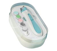 Duroecsain Fichier d'ongles électrique pour bébé, fichier de clous électrique bébé | Moulin à ongles électrique | Kit d'amortissement de tampon de coupe avec lumière anti-pic LED anti-pic batterie