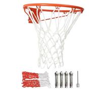 Duroecsain Filet de basket-ball de remplacement | Anneau de basket-ball mural avec filet, panier anti-corrosion pour garage, gym, école, centre sportif, ferme, camping