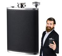 Duroecsain Flasque pour boire, flacons d'alcool - fiole d'alcool de 8 oz avec entonnoir | Hip Flask portable pour liqueur pailletée, résistant aux fuites, pour whisky