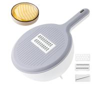 Duroecsain Hachoir à oignons, hachoir manuel pour cuisine, coupe-pommes de terre 6 en 1 avec égouttoir, hachoir à aliments, hachoir à oignon multifonctionnel pour légumes, fromage, fruits