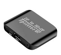 Duroecsain Hub | Adaptateur DP 2 en 1 4K - Distributeur double écran à double écran pour ordinateur portable grand écran de présentation domestique