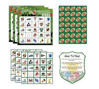 Duroecsain Jeu de bingo familial, jeu de cartes de visite pour 24 joueurs, jeu de cartes de visite pour grands groupes, couverture de jeu de bingo sur le thème du football