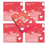 Duroecsain Jeu de cartes relationnel - Jeu de cartes interactif - Idées de rendez-vous romantiques - Cadeau pour les amoureux, la Saint-Valentin, les adolescents, les fêtes, les activités de soirée