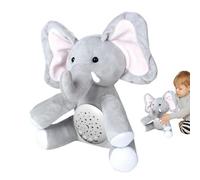 Duroecsain Jouet en peluche Relaxant - Jouet musical pour dormir avec projecteur relaxant - en forme d'animal avec lumière colorée à 3 vitesses