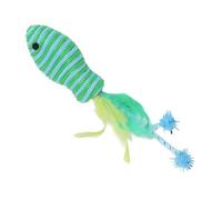 Duroecsain Jouets de Chat interactifs, Jouets de Poisson pour Chats | Toys Teaser en Plumes interactifs,de Chaton Mignonne, Fournitures drôles pour Les Animaux de Compagnie pour se détendre,