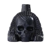 Duroecsain Jouets pour tours avec tête de crâne, tête de mort qui crie, jouet en forme de tête de mort avec sifflet d'horreur 9 cm