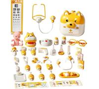 Duroecsain Kit de docteur pour , 45 pièces avec animaux mignons, jeu de rôle éducatif, jouets médicaux pour à partir de 4 ans,