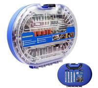 Duroecsain Kit d'outils rotatifs multifonction avec manche de 3,2 mm pour sculpter, perforer, poncer, polir et couper, avec mallette de transport