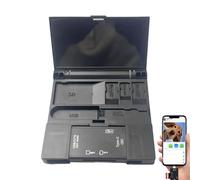 Duroecsain Kit lecteur de carte,lecteur de carte de téléphone,Lecteur électronique de carte TF USB | Accès aux photos, vidéos et documents Outil de poche portable pour téléphones portables, tablettes