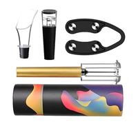 Duroecsain Kits de tire-bouchon pour vin, ouvre-bouteille de vin multifonctionnel | Kits de tire-bouchon en 4 pièces | Tire-bouchon portable pour bouteille de vin pour serveurs, serveurs et
