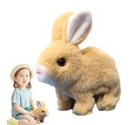 Duroecsain Lapin électronique de Saut, Saut de Luxe Animal de Compagnie en Peluche - Jouet de Saut électrique de Luxe Lapin prétendant - et Adultes Lapin interactif sautant avec Son pour la