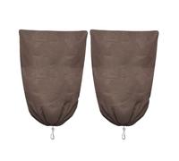 Duroecsain Lot de 2 Housses Respirantes Anti-Gel pour avec Cordon pour extérieur et Climat Froid pour Oiseau, Lapin, Tomate Rose, Patio