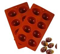 Duroecsain Lot de 2 moules à œufs en silicone résistant au four pour pâtisserie, décoration de gâteaux, bonbons, cupcakes, glaces et