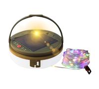 Duroecsain Lumières de camping et lanternes, lumières de corde de camping, lumières solaires d'extérieur USB résistantes à l'eau - Éclairage de randonnée multiple, lampes de poche électriques pour