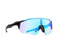 Duroecsain Lunettes de soleil de sport - Verres polarisés photochromiques, monture ultra légère unisexe pour course à pied, randonnée, pêche, conduite montagne et activités, bleu, Consulte la