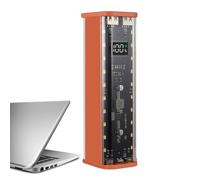Duroecsain Mallette de chargement mobile, pas de soudure, pas de coque d'entraînement de soudure, 22,5 W pour batteries de charge | 2 ports USB transparents portables pour smartphone - Powerbank