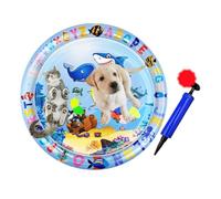 Duroecsain Mat d'eau de Chat, Tapis de Jeu sensoriel à l'eau pour Chat | Toy du Coussinets de Compagnie de lit d'eau refroidisse | Cat Interactive Toys Refracted Mat pour Les Animaux de Compagnie et