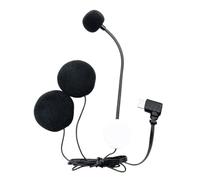 Duroecsain Microphone De Casque - Microphone De Moto,Casque D'avertissement Haute Définition Étanche Avec Type-C Pour Interviews Et Vlogging Avec Demi Visière