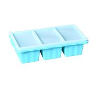 Duroecsain Moule de bloc de glace, moule de bac à glace - 3 cubes moule de bac à glace en silicone lidded,Récipient alimentaire empilable Cuire pour la maison Préparation utilisation