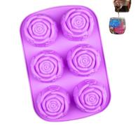 Duroecsain Moules à bonbons en silicone pour chocolat - Moule à bonbons en silicone - 6 cavités - Grand bloc de glace pour décoration de gâteau