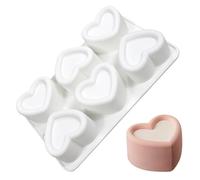 Duroecsain Moules de cuisson en silicone pour gâteaux | Moule à pâtisserie 6 fois antiadhésif avec un retrait facile - Moules à dessert mignons pour pâtisseries, desserts - Pour mousse, chocolat