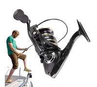 Duroecsain Moulinet de pêche spinner | Action haute histoire métal Body Reel, accessoires d'équipement de poisson tranquille, outil de coulée d'appât pour familles, vacances,