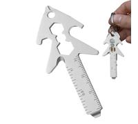 Duroecsain Outil multifonction de poche | Multifonction 8 en 1 Tournevis Clé Forme Arbre Équipement de survie portable pour l'extérieur et la famille