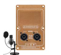 Duroecsain Panneau de câblage des haut-parleurs Stage, boîte de jonction de câblage 'haut-parleur | Double câblage d'entrée audio à 4 cœurs à 4 cœurs,Prise d'amplificateur audio pour le