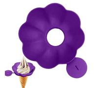 Duroecsain Pas de support de glace de chute, support de crème glacée pour , plateau anti-drip de crème glacée | de chute en silicone alimentaire réutilisable pour les tout-petits, les